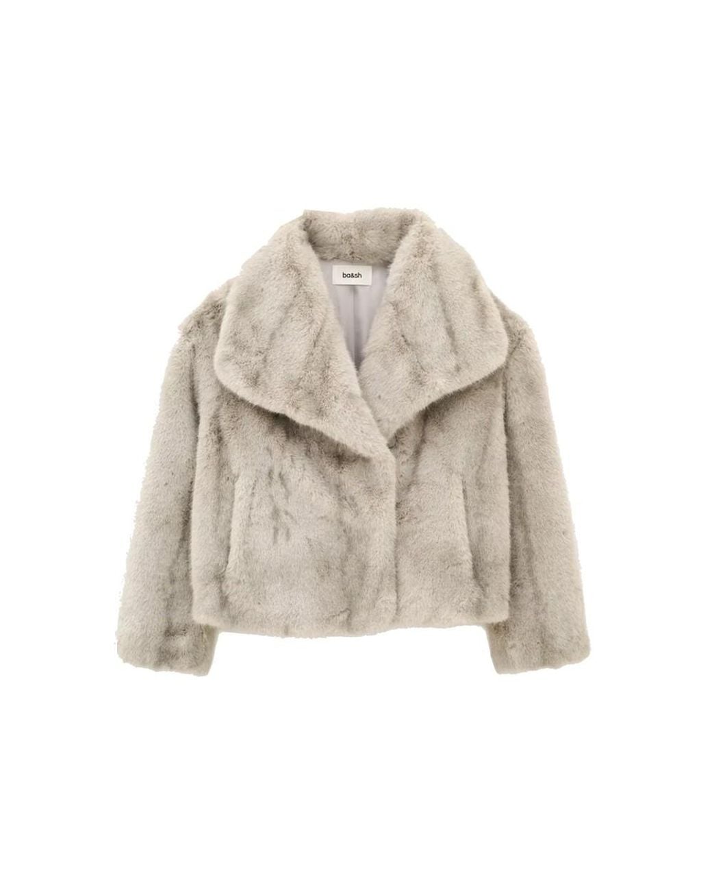 Ba&sh Natural Foxy Faux Fur Coat