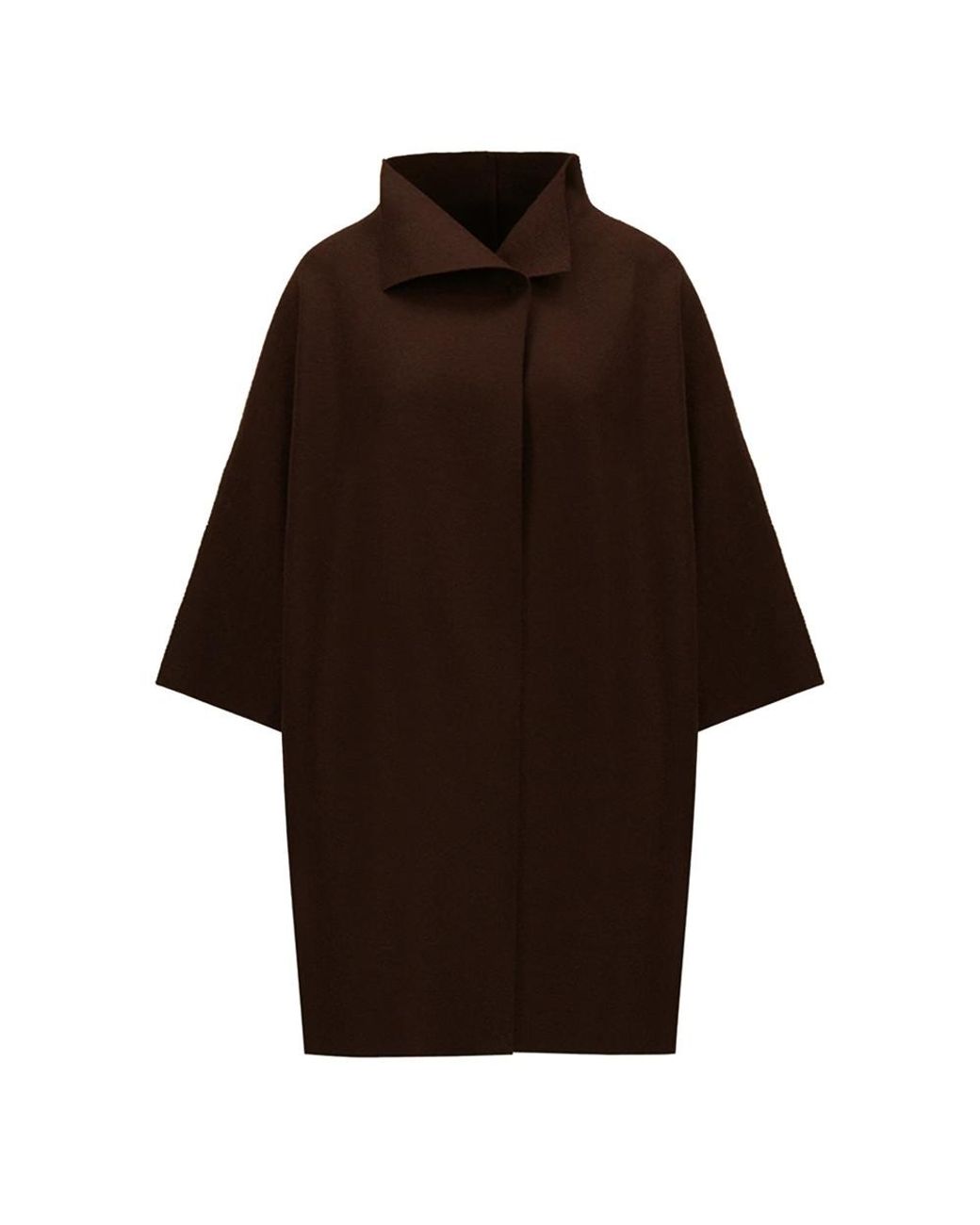 Harris Wharf London Brown Kimono Mantle Coat