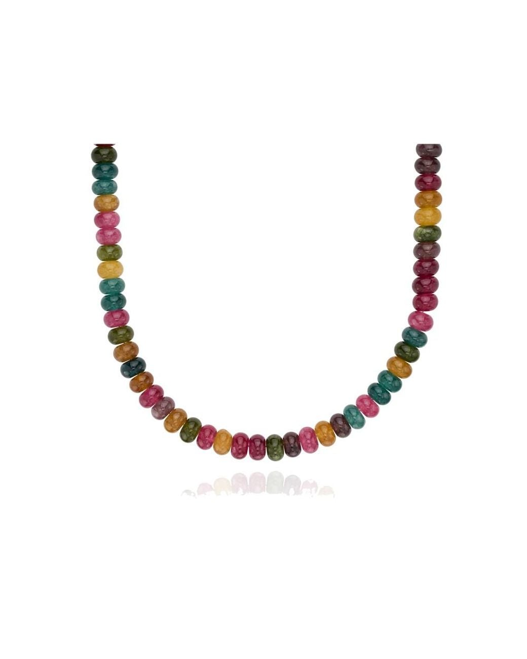 Anna Beck Metallic Multi-Colour Jade Beaded 18" Necklace