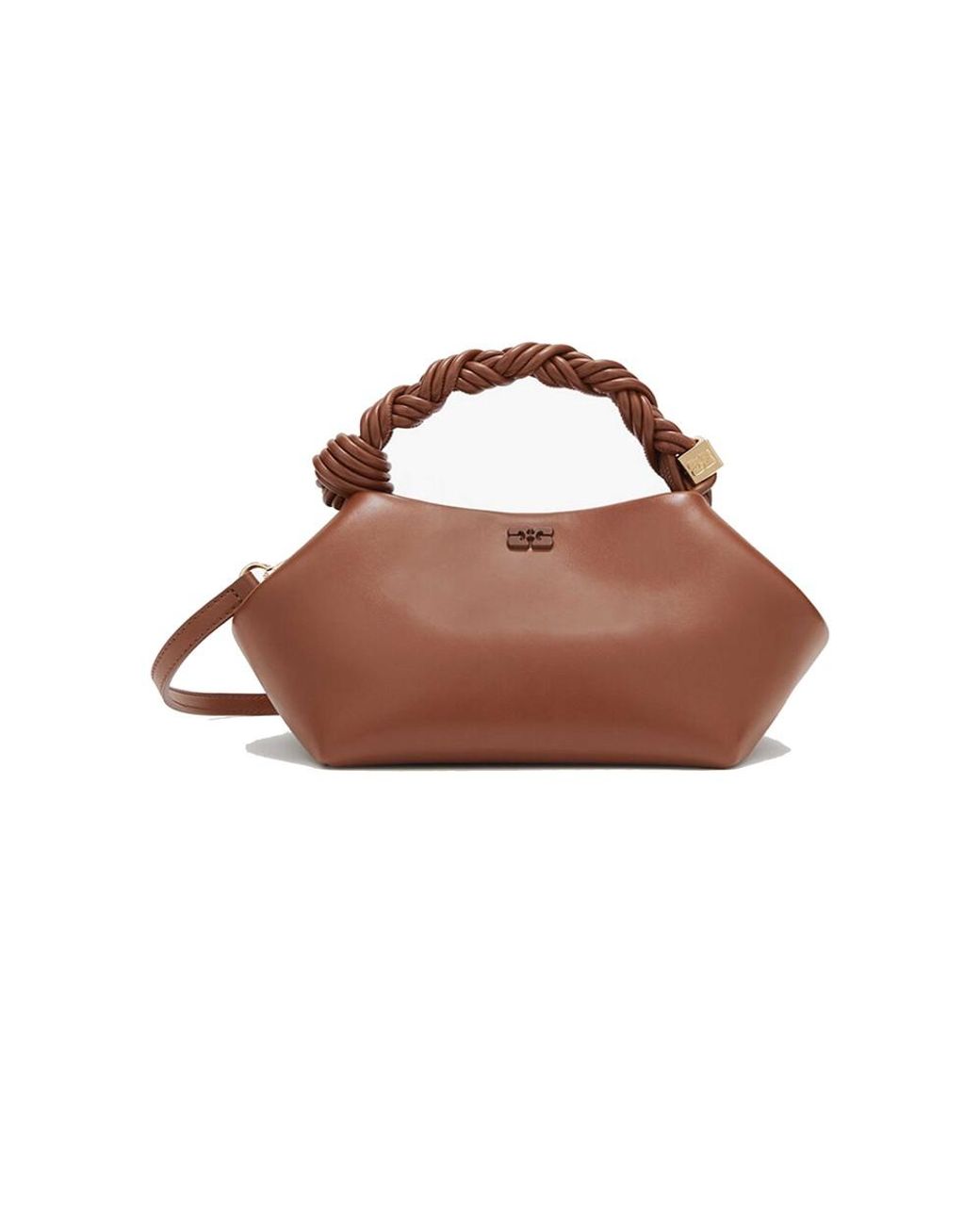 Ganni Brown Bou Small Butter Leather Bag