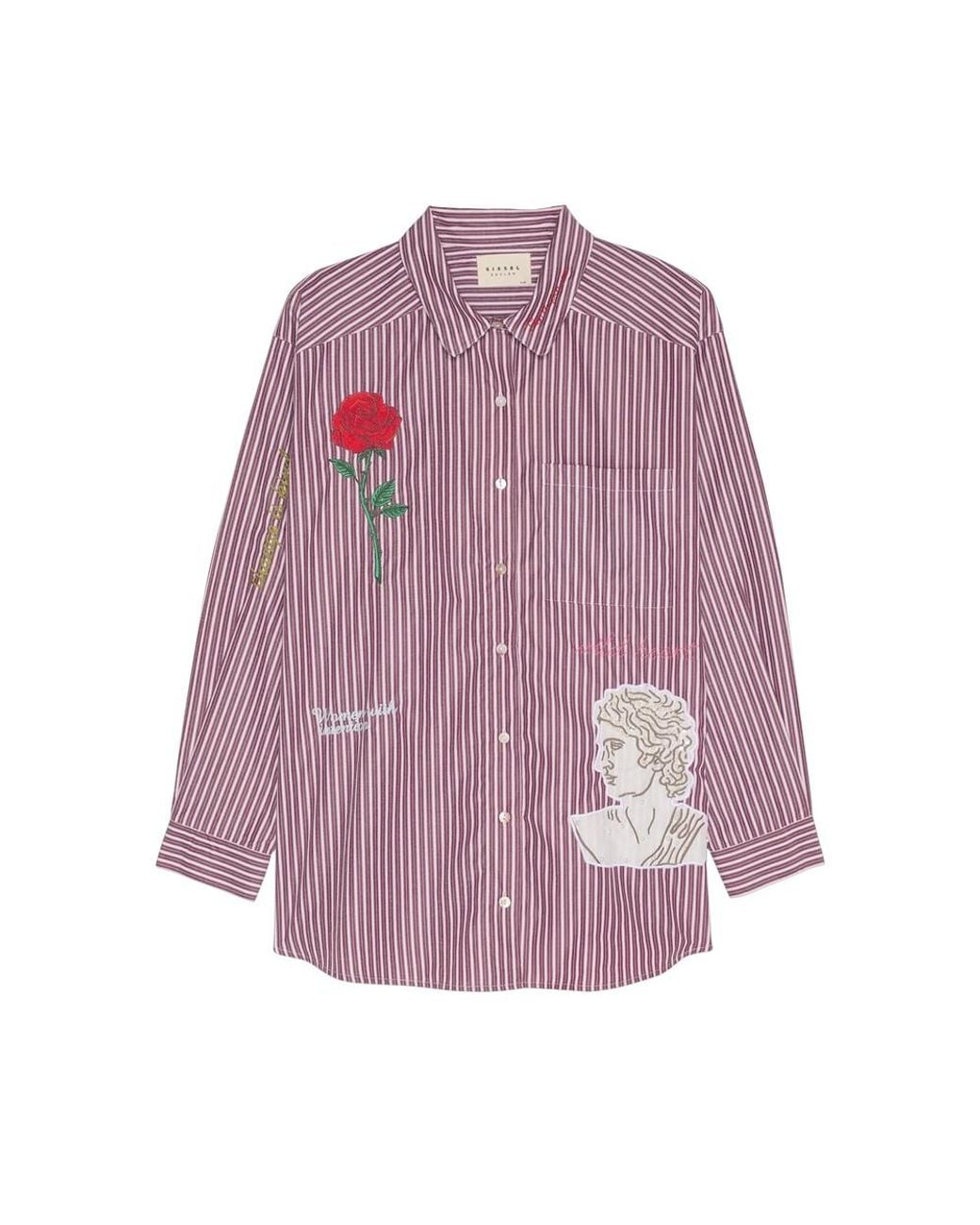 SISSEL EDELBO Purple Pil Relaxed Cotton Shirt
