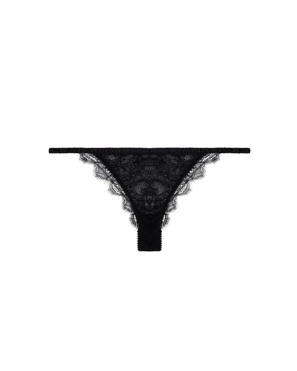LoveStories Black Charlotte Single Lace Brief