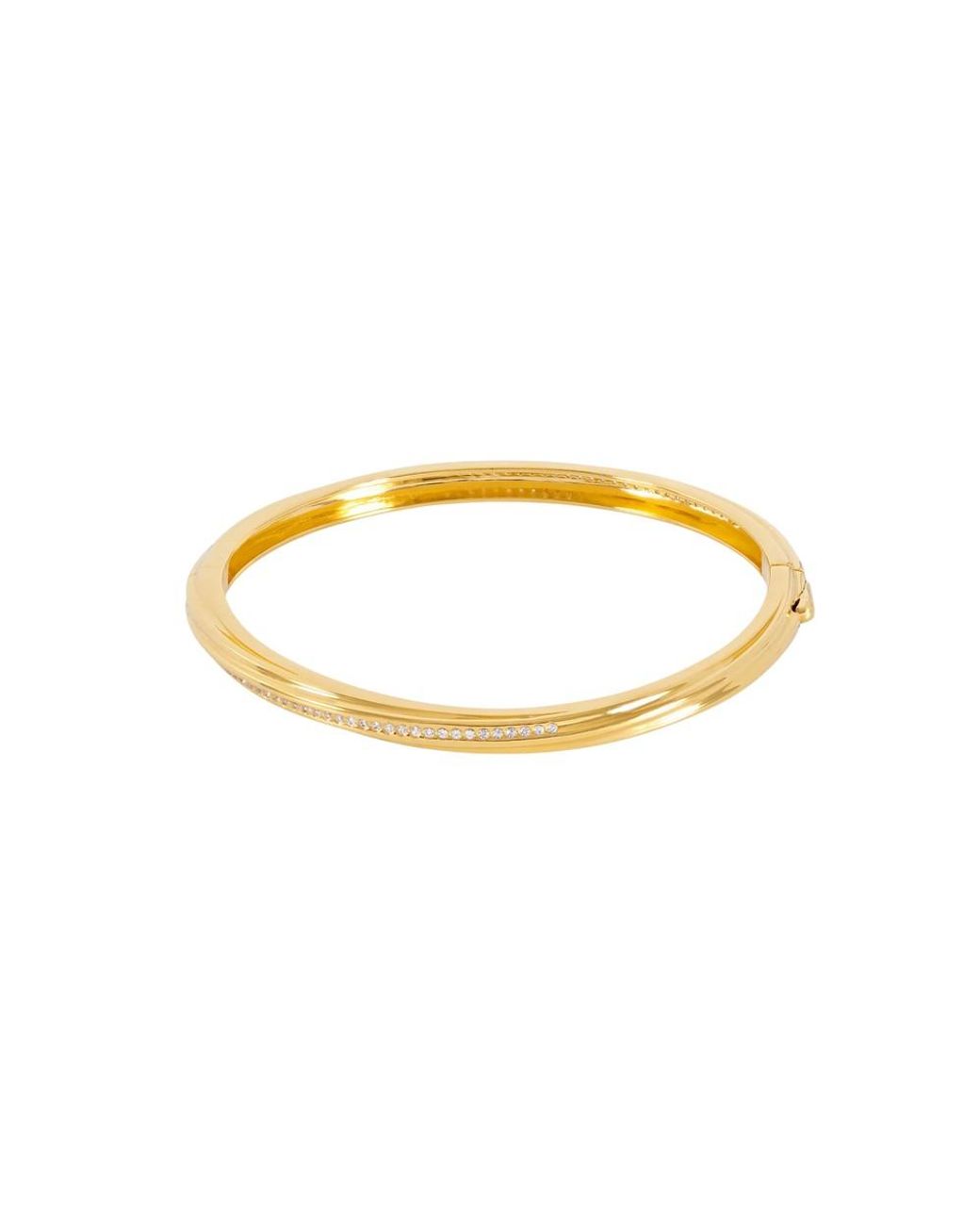 Rachel Jackson Metallic Twisted Hinged Bangle