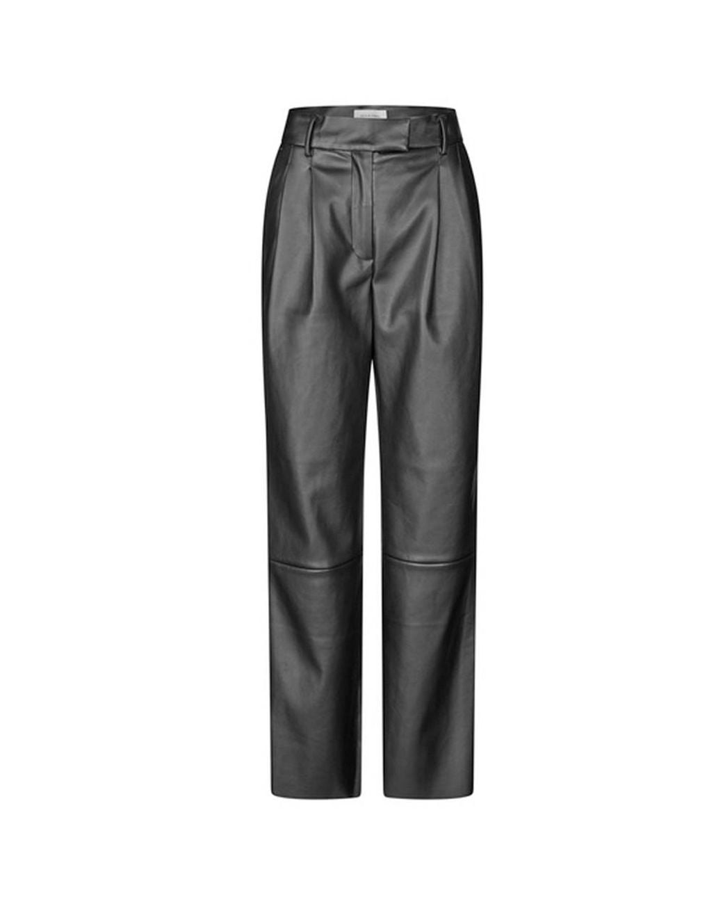 Dea Kudibal Gray Roxannedea Vegan Leather Trousers