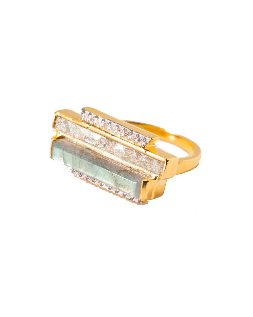 Shana Gulati Metallic Hanover Ring