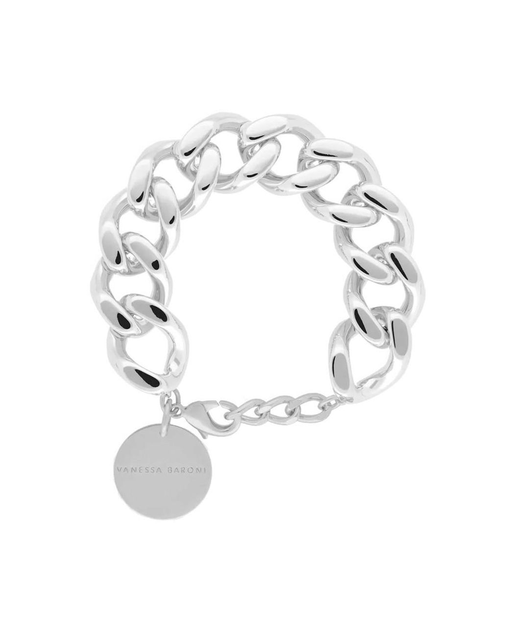Vanessa Baroni White Mini Flat Chain Bracelet