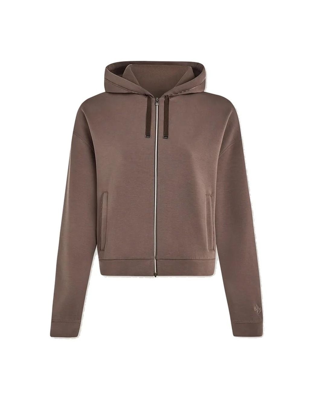 Varley Brown Jorgie Zip Hoodie