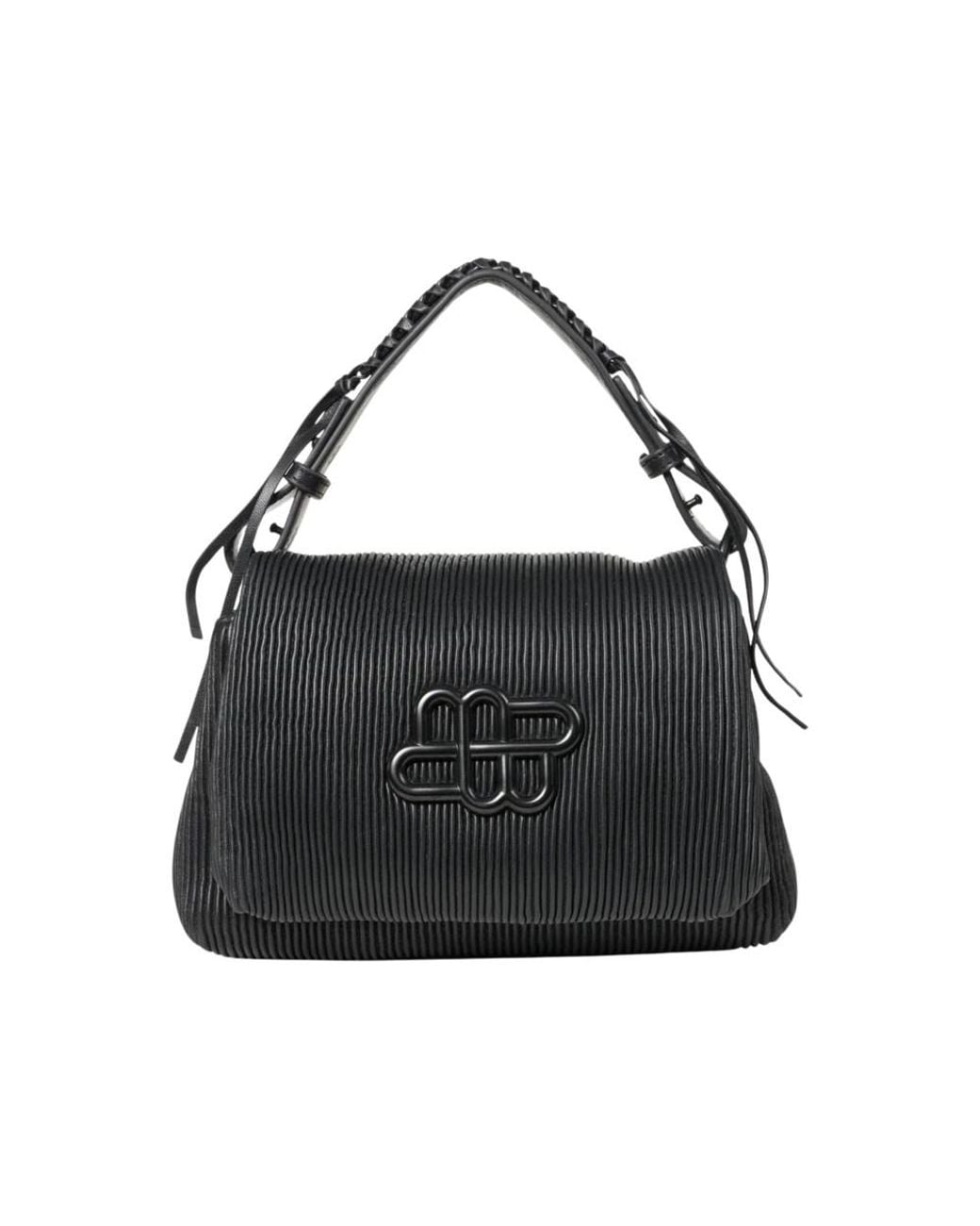 Munthe Black Roluke Leather Bag