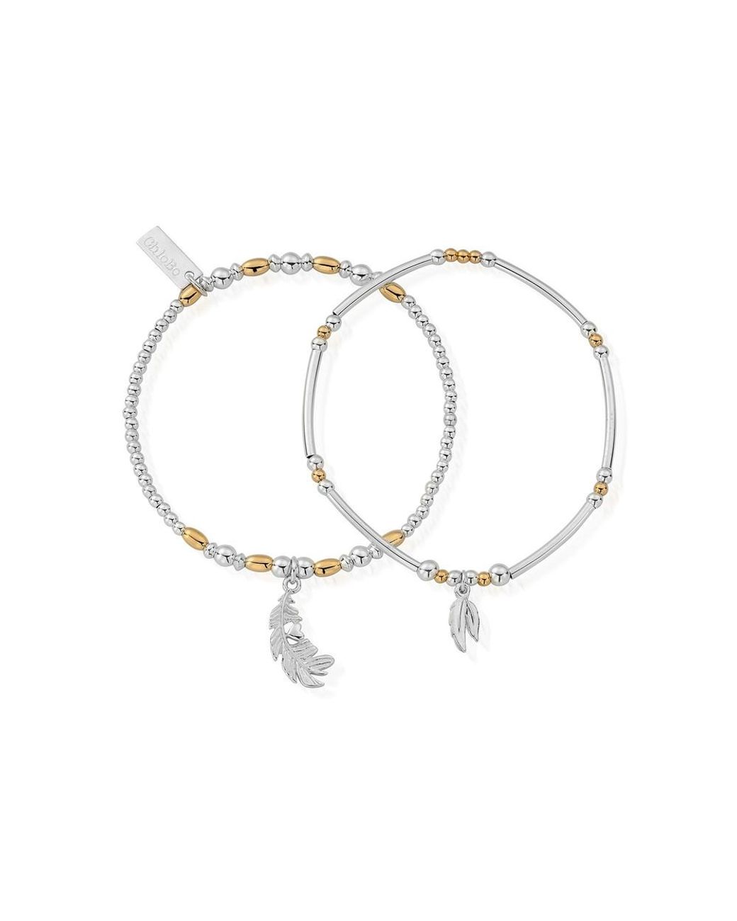 ChloBo White Strength & Courage Set Of 2 Bracelets