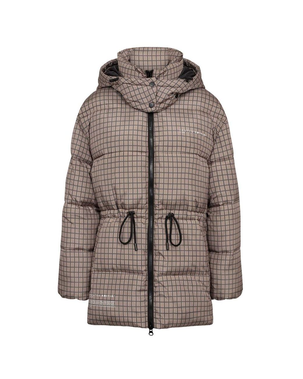 Haute L'Amitié Brown Climb Check Puffer Coat