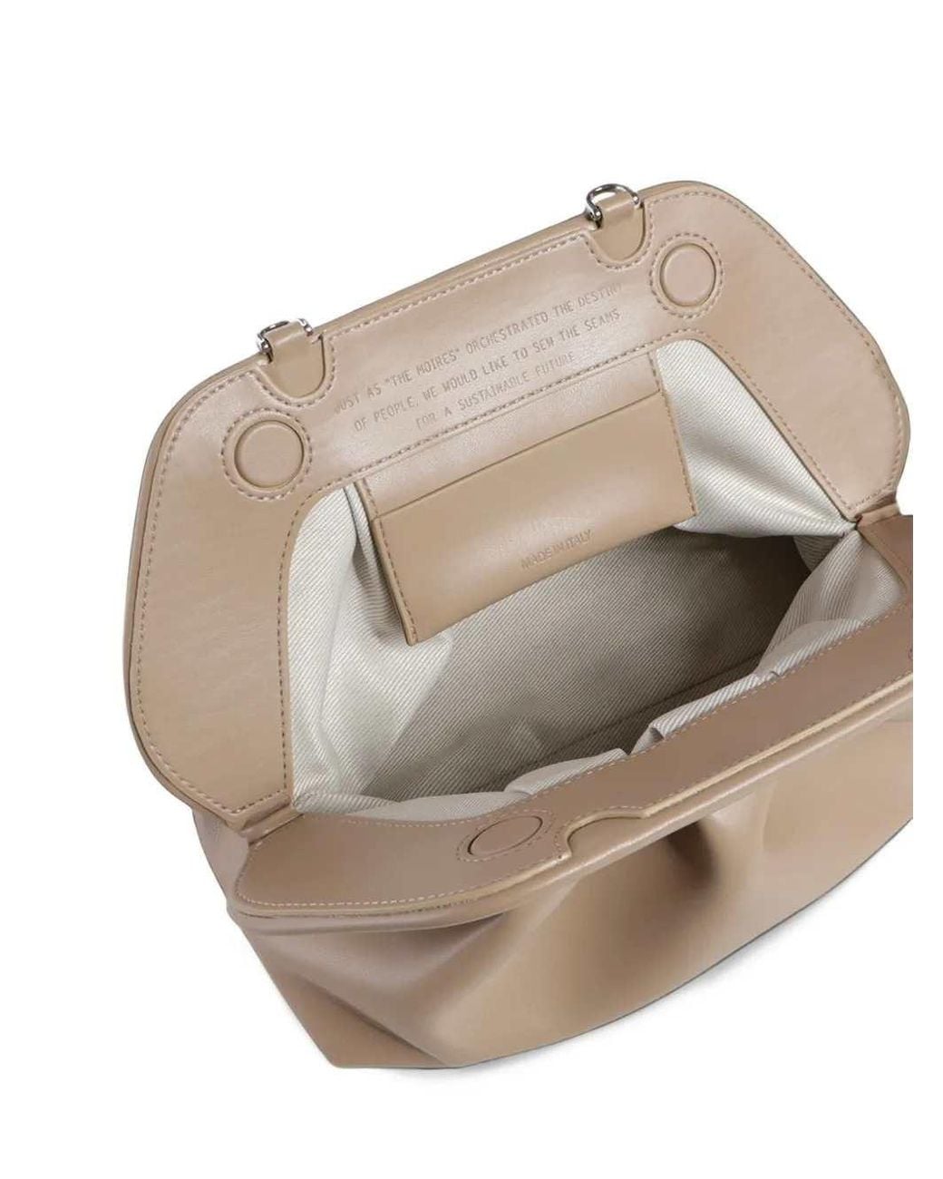THEMOIRÈ Natural Bios Ruched Clutch Bag