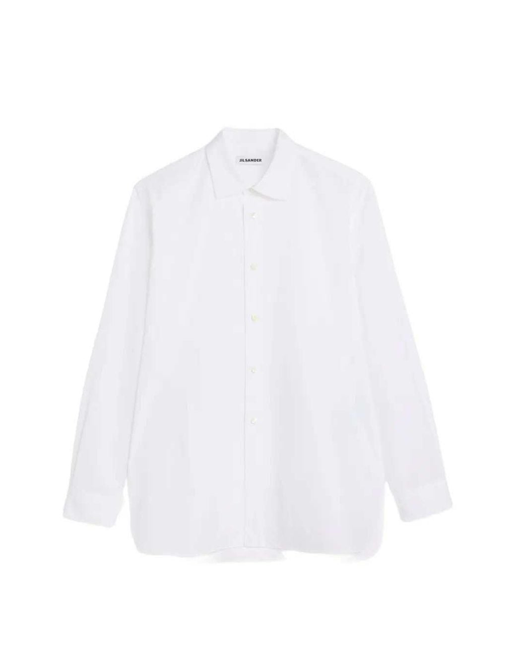 Jil Sander White Cotton Poplin Shirt for men