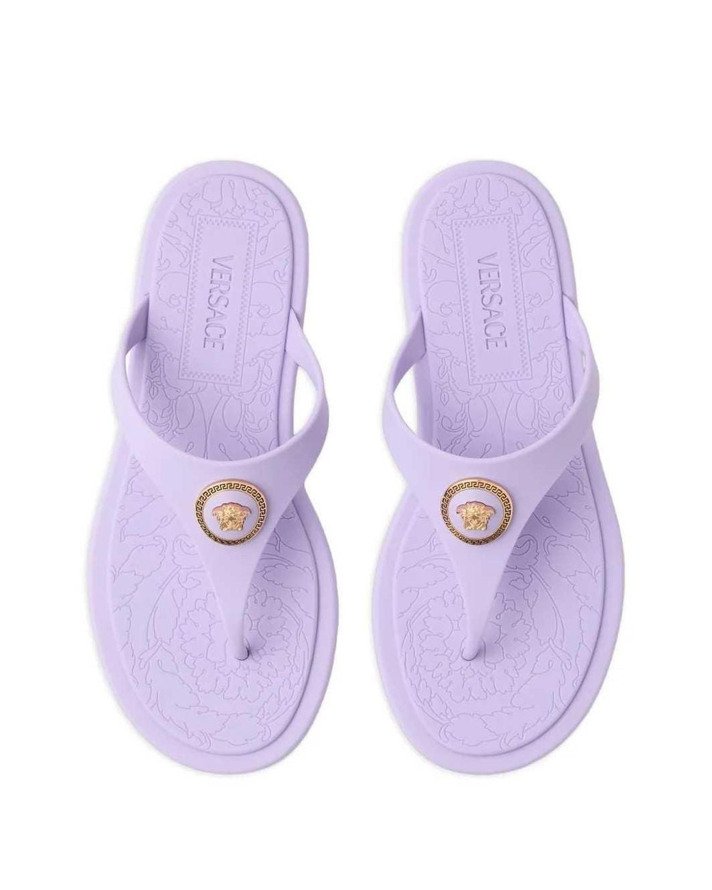 Versace Multicolor Alia Rubber Flat Sandals