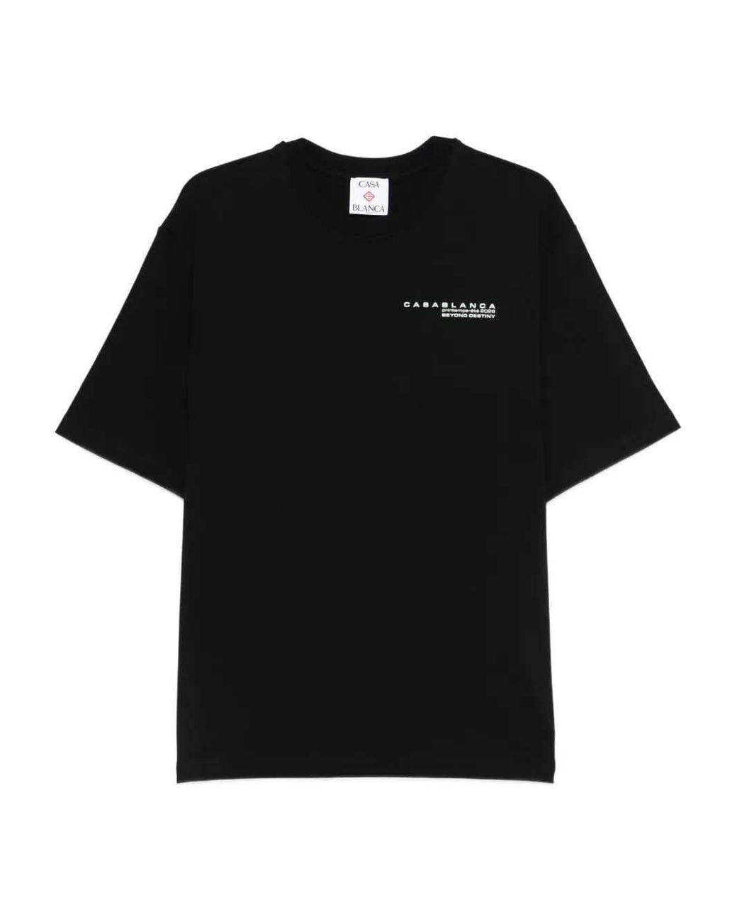 Casablanca Black Classic Graphic Tee for men