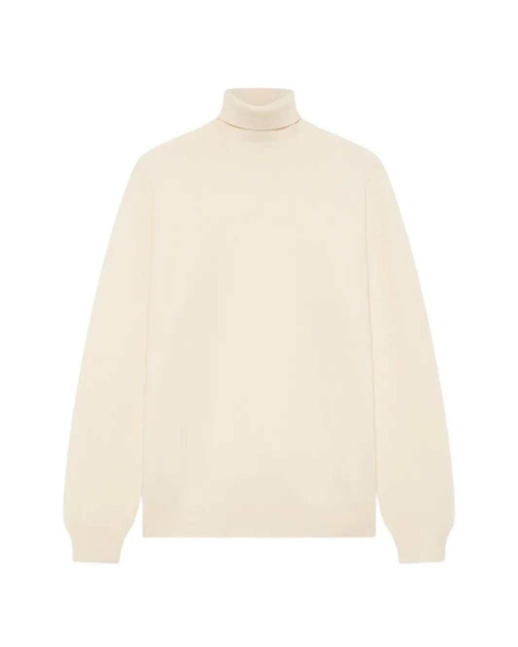 Lardini White Ribbed High-Neck Sweater for men