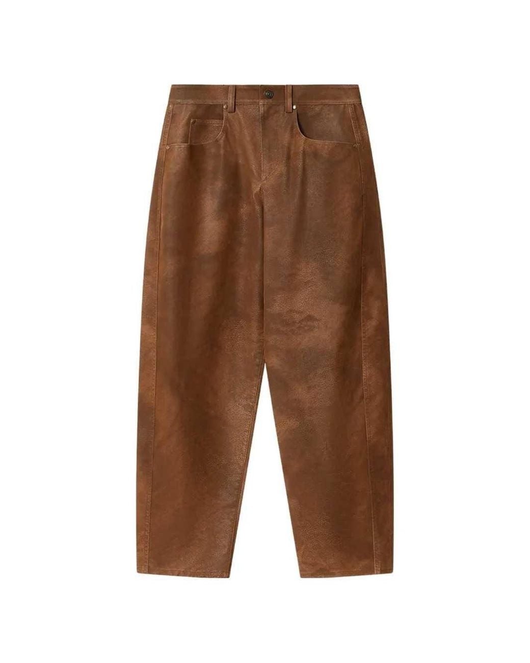 Isabel Marant Brown Belky Straight-Leg Trousers
