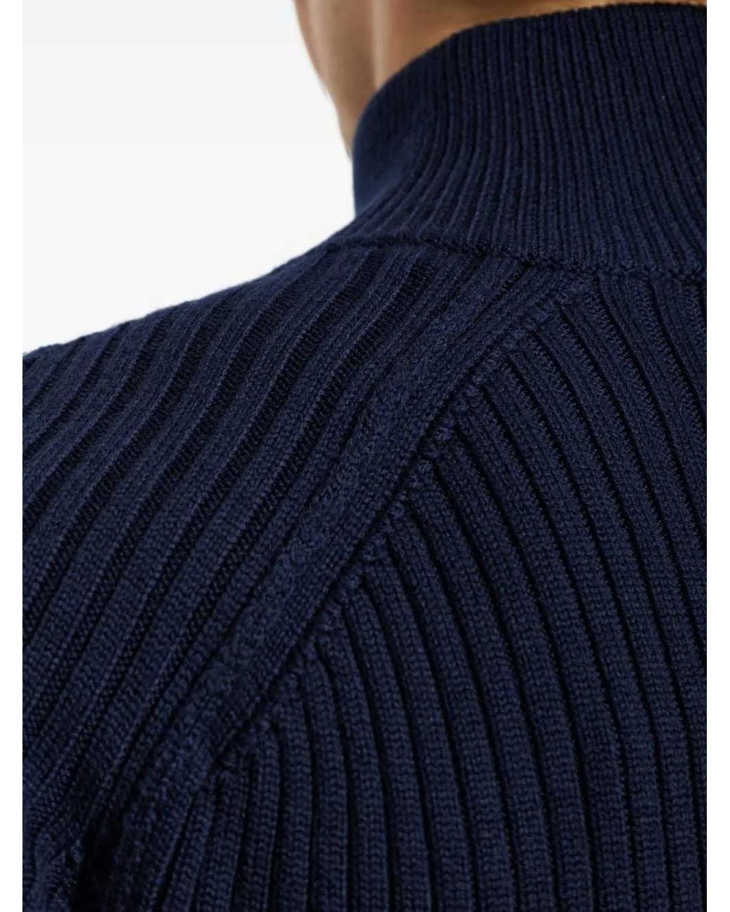 Isabel Marant Blue Ribbed Zip-Up Cardigan for men