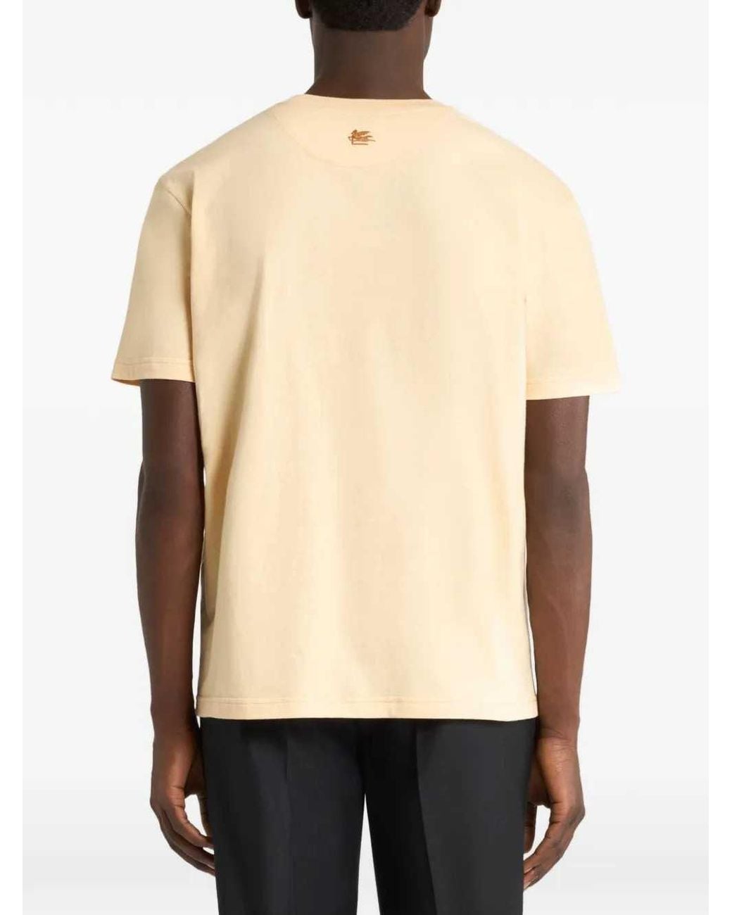 Etro Natural Giraffe-Print T-Shirt for men