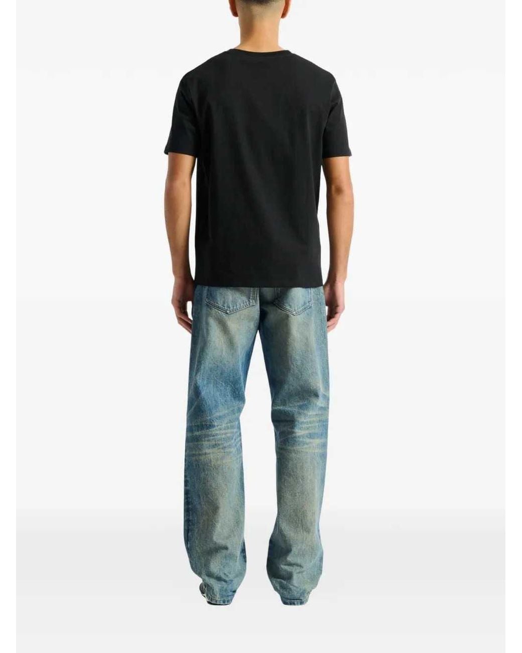 Balmain Black Paris Print T-Shirt for men