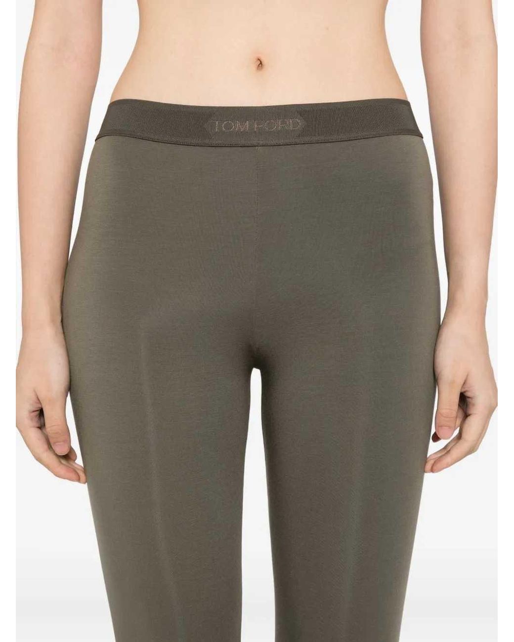 Tom Ford Gray Logo Yoga Pants