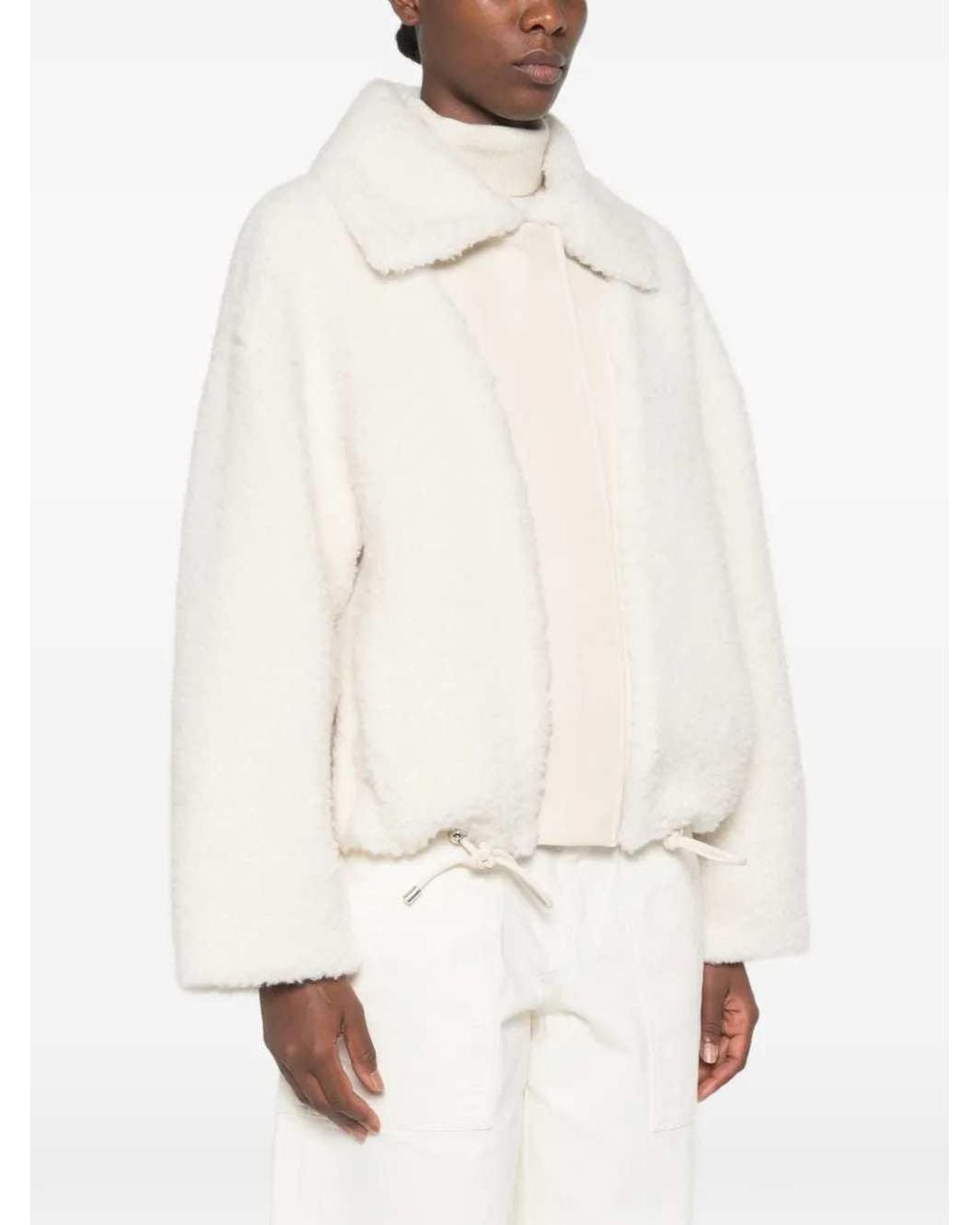 Sportmax White Jacket With Buckled Collar