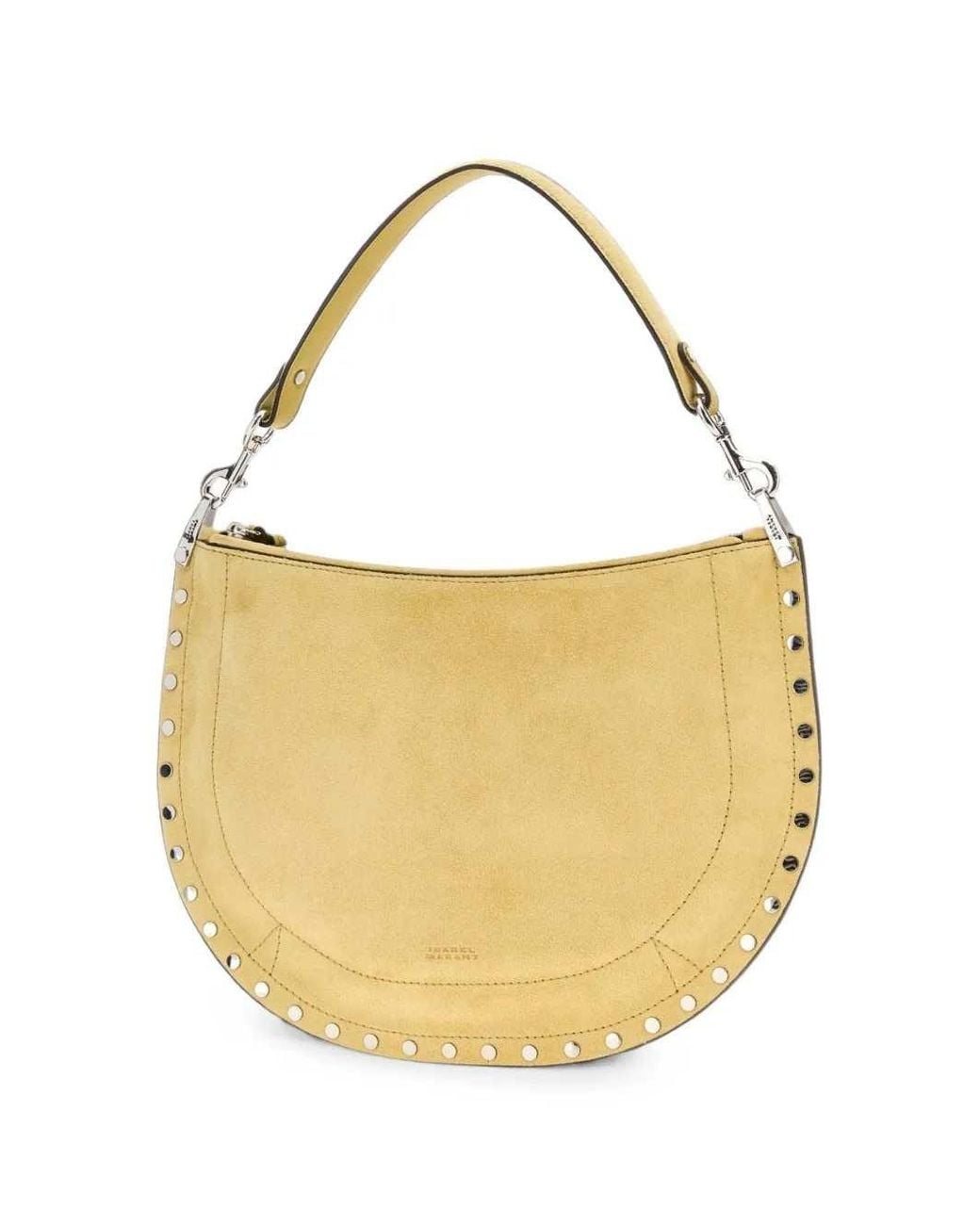 Isabel Marant Metallic Oskan Soft Suede Zip Bag