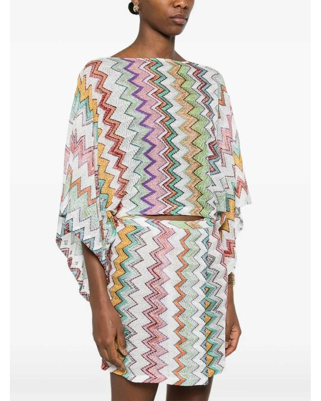 Missoni White Blouse With Zigzag Pattern