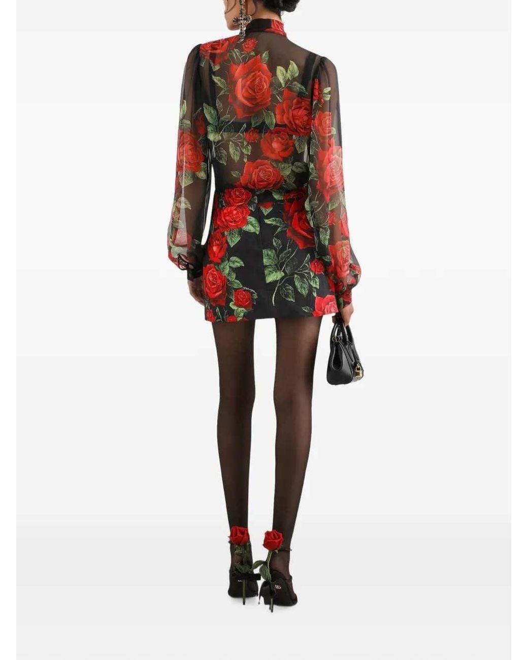 Dolce & Gabbana Brown Printed Blouse
