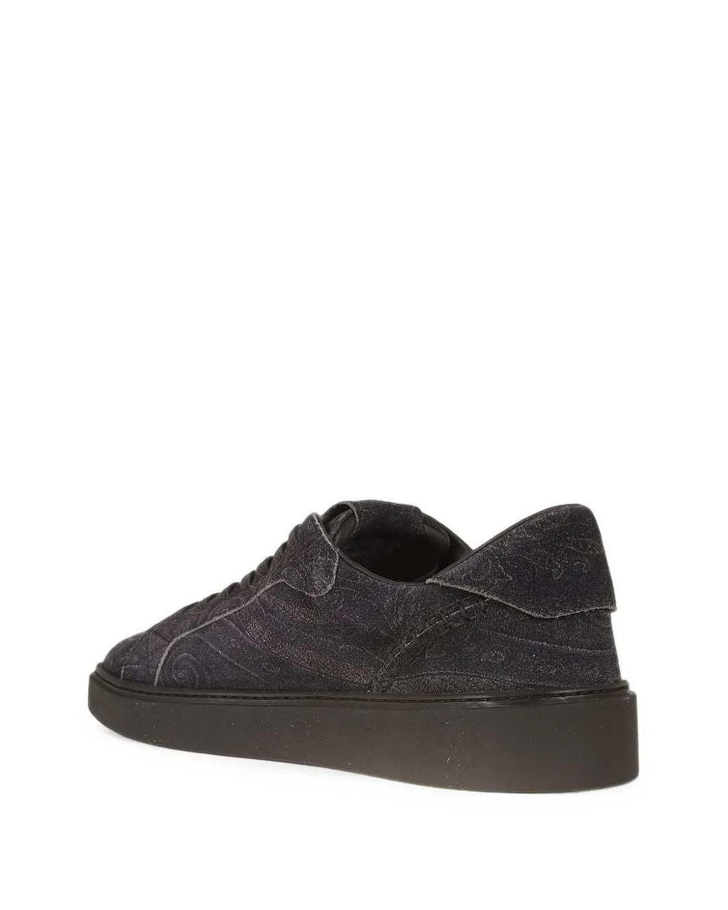 Etro Black Sneakers With Arnica Motif for men