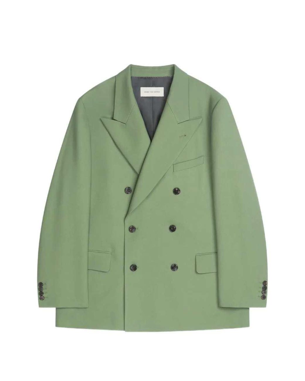 Dries Van Noten Green Oversized Wool Blazer for men