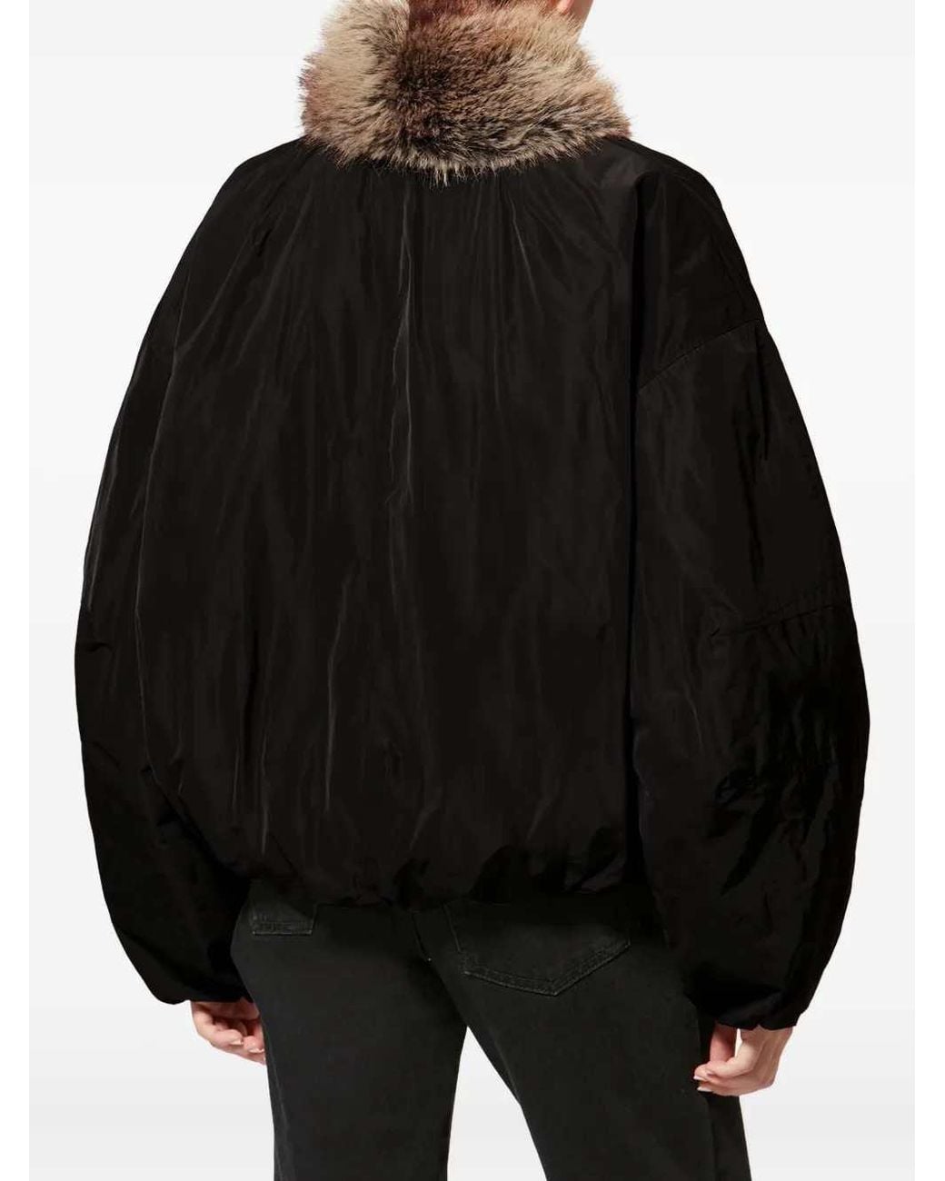 Isabel Marant Black Charone Short Faux-Fur Lined Parka