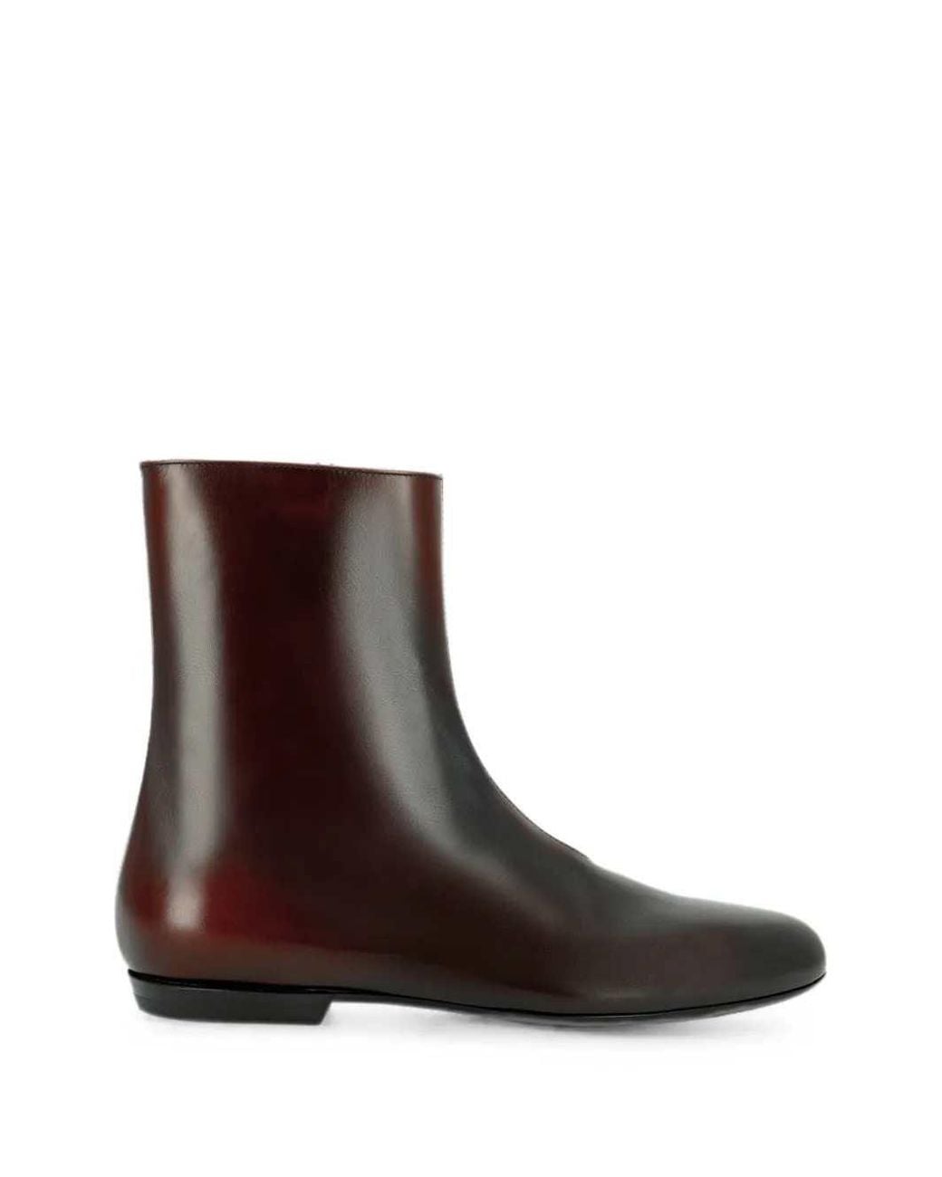 Dries Van Noten Brown Leather Sock Boots for men