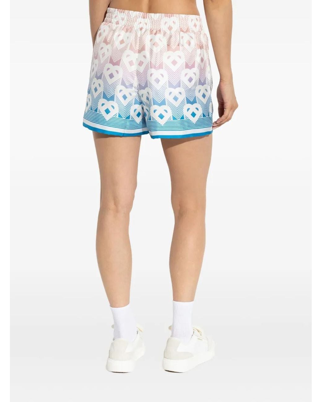 Casablanca Blue Monogram Print Shorts