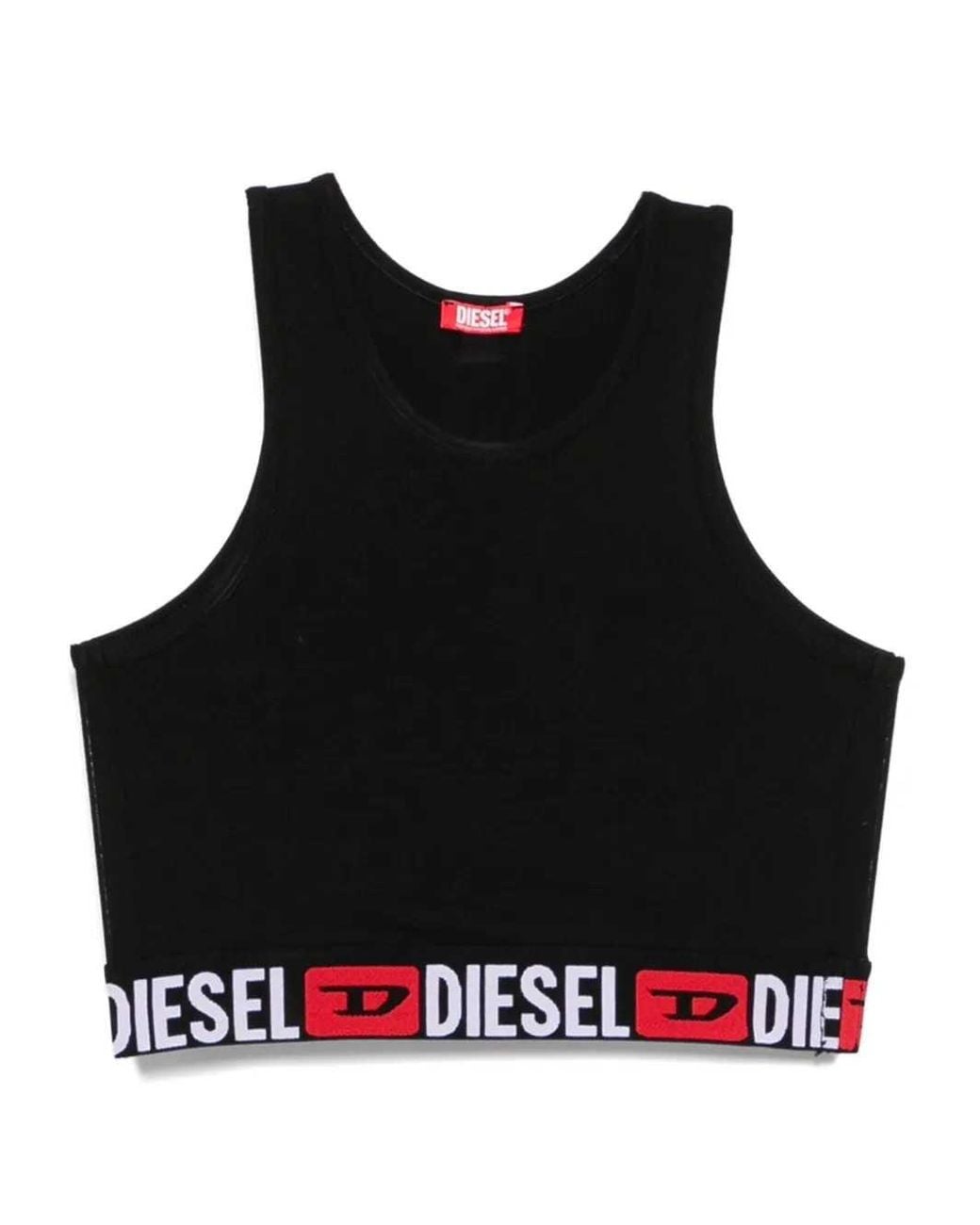 DIESEL Black Sandra-D-Core Crop Top