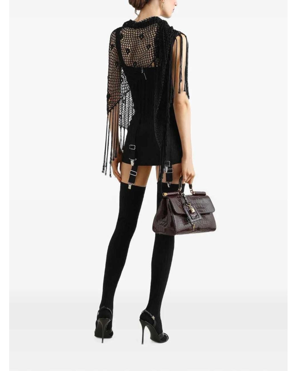 Dolce & Gabbana Black Bodycon Top