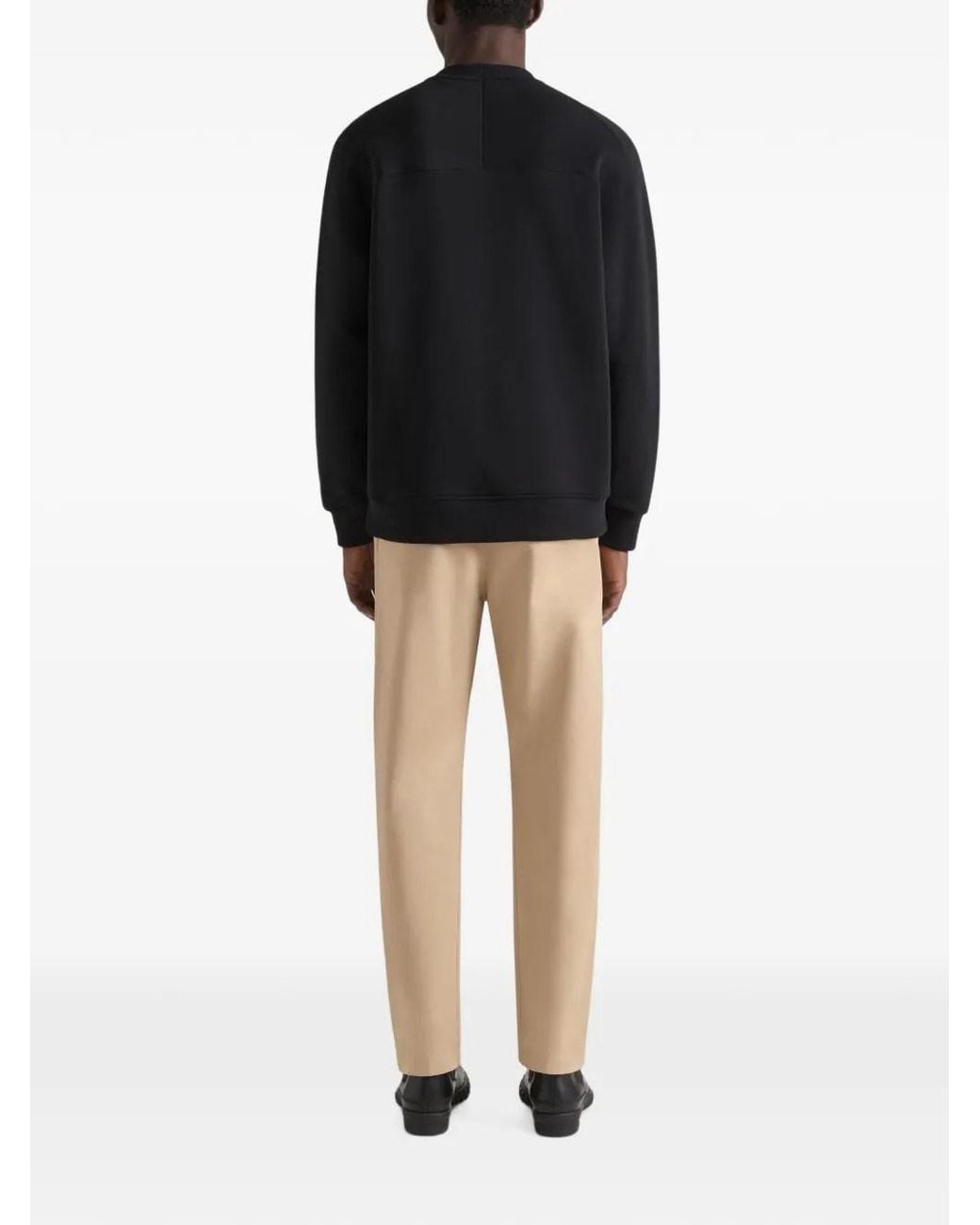 Givenchy Black Fleece Sweatshirt With Grosgrain Paris Detail for men