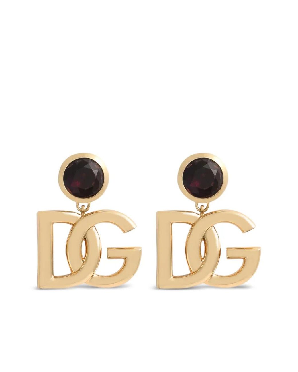 Dolce & Gabbana Metallic Clip Earrings With Logo