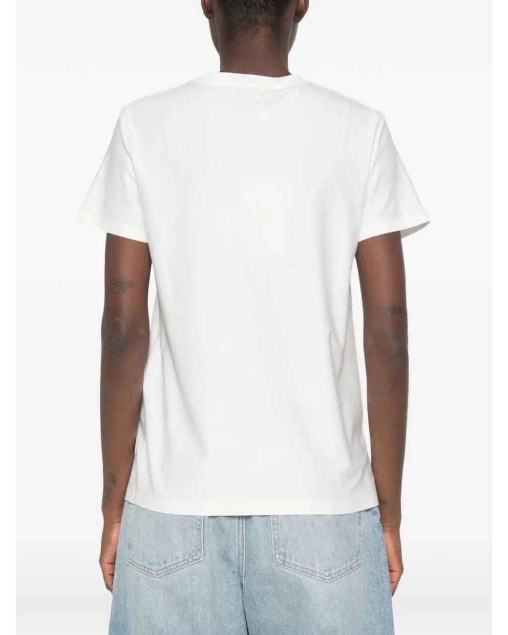 Max Mara White Panfilo Logo Crew-Neck T-Shirt