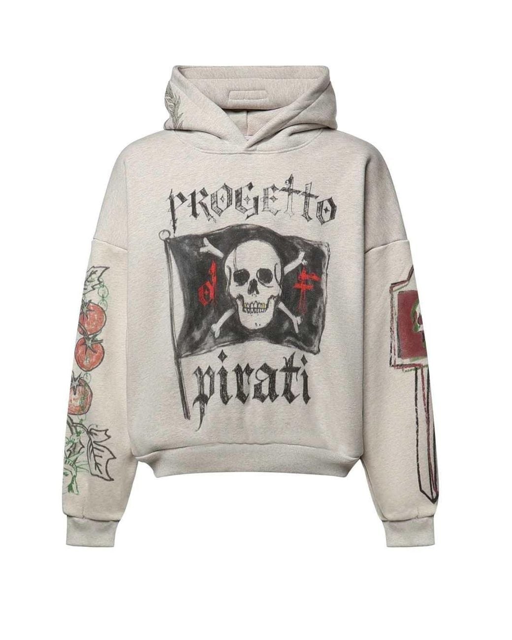 PDF White Mi Pirate Cotton Sweatshirt for men