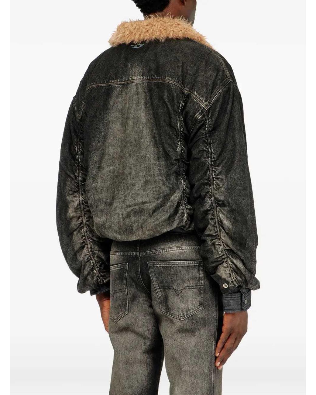 DIESEL Black Ruffled Jacket