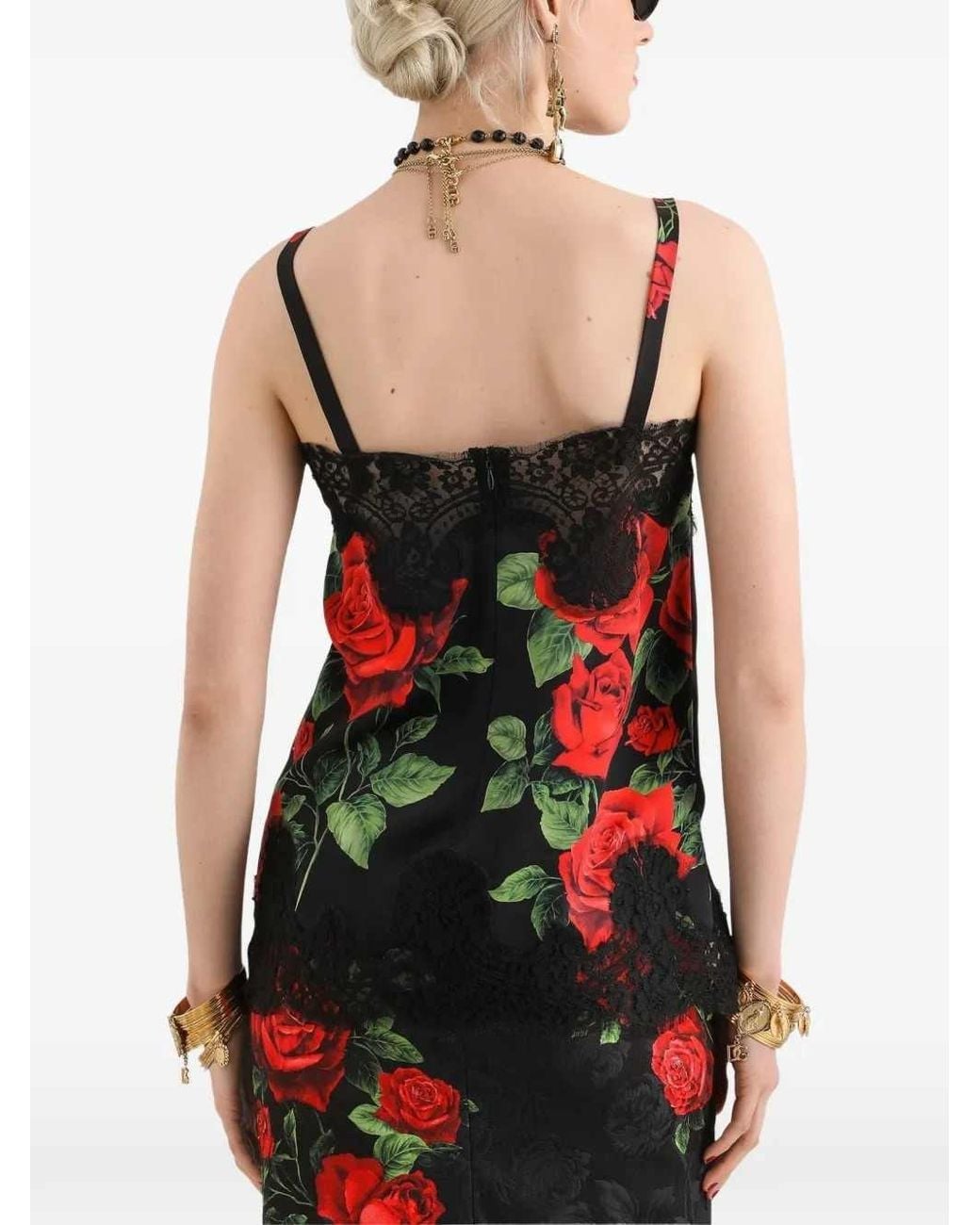 Dolce & Gabbana Red Printed Top