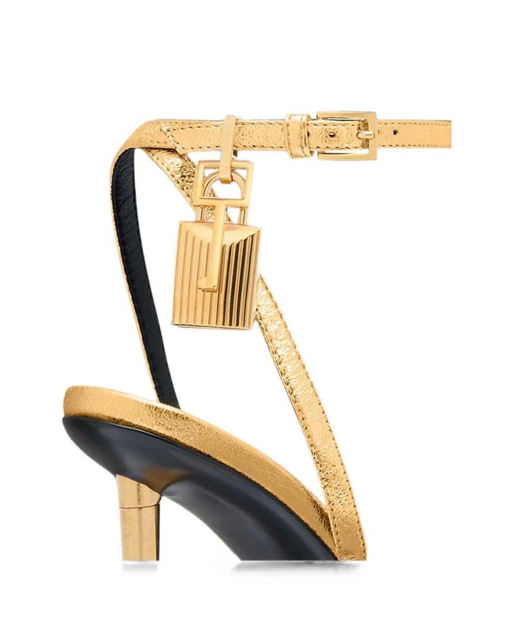Tom Ford Metallic Padlock Sandals