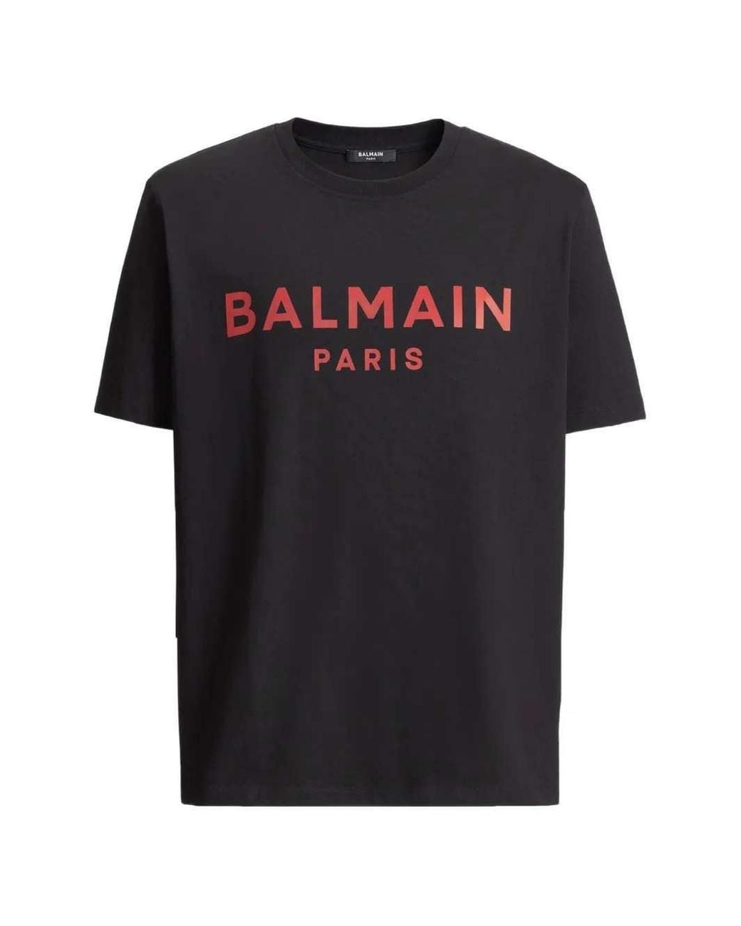 Balmain Black Paris Print T-Shirt for men