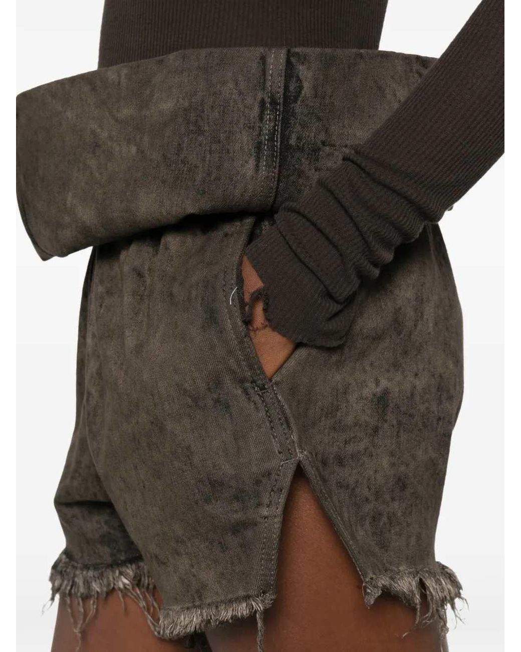 Rick Owens Gray Ribbed Trousers