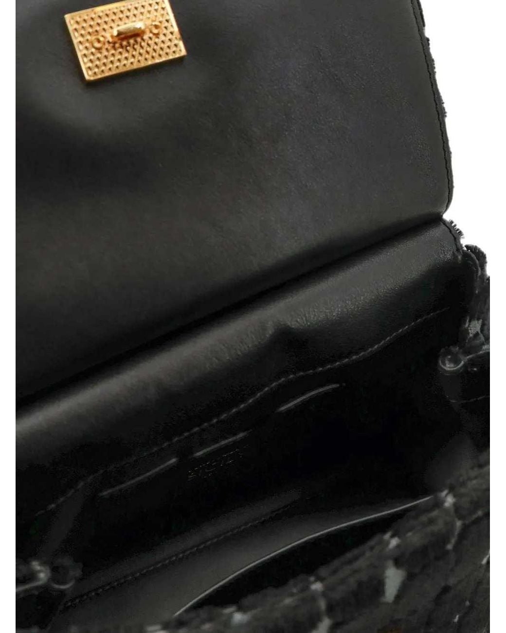 Dolce & Gabbana Black Leopard-Print Sicily Shoulder Bag