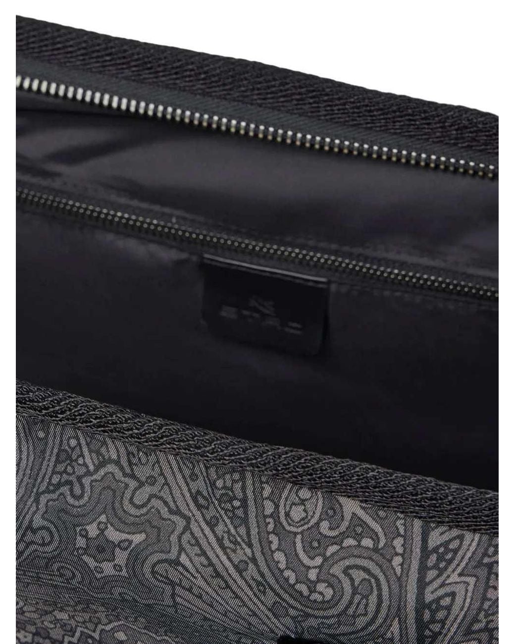 Etro Black Large Arnica Travel Bag With Paisley Print for men