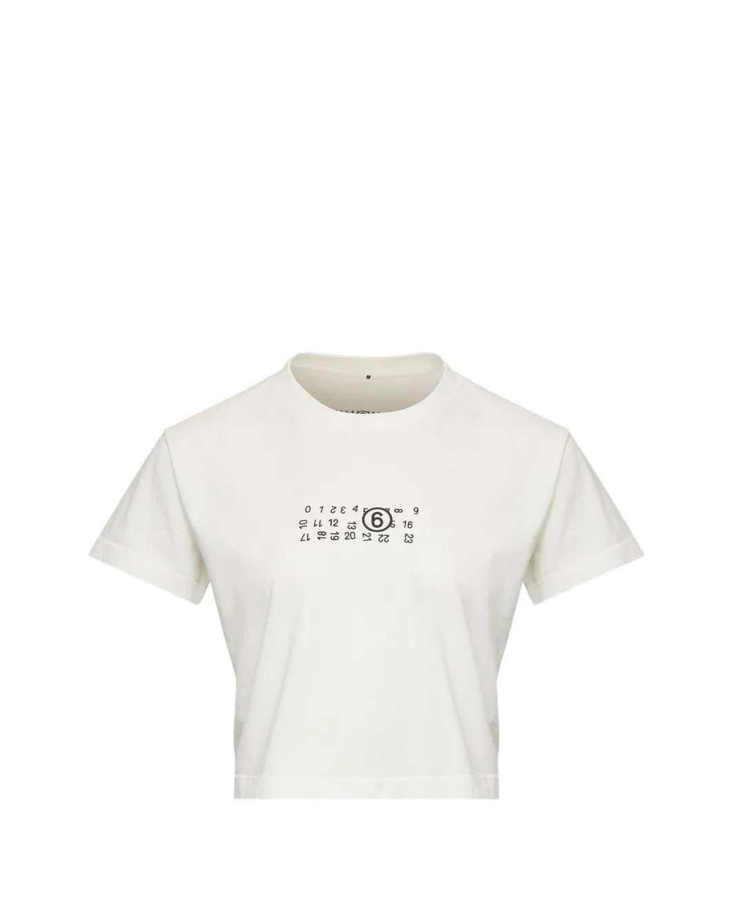 MM6 by Maison Margiela White Printed T-Shirt