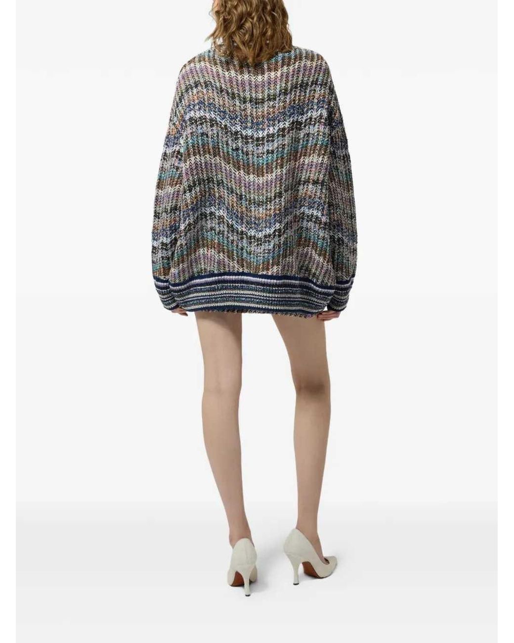 Missoni Gray Zigzag-Pattern Cardigan
