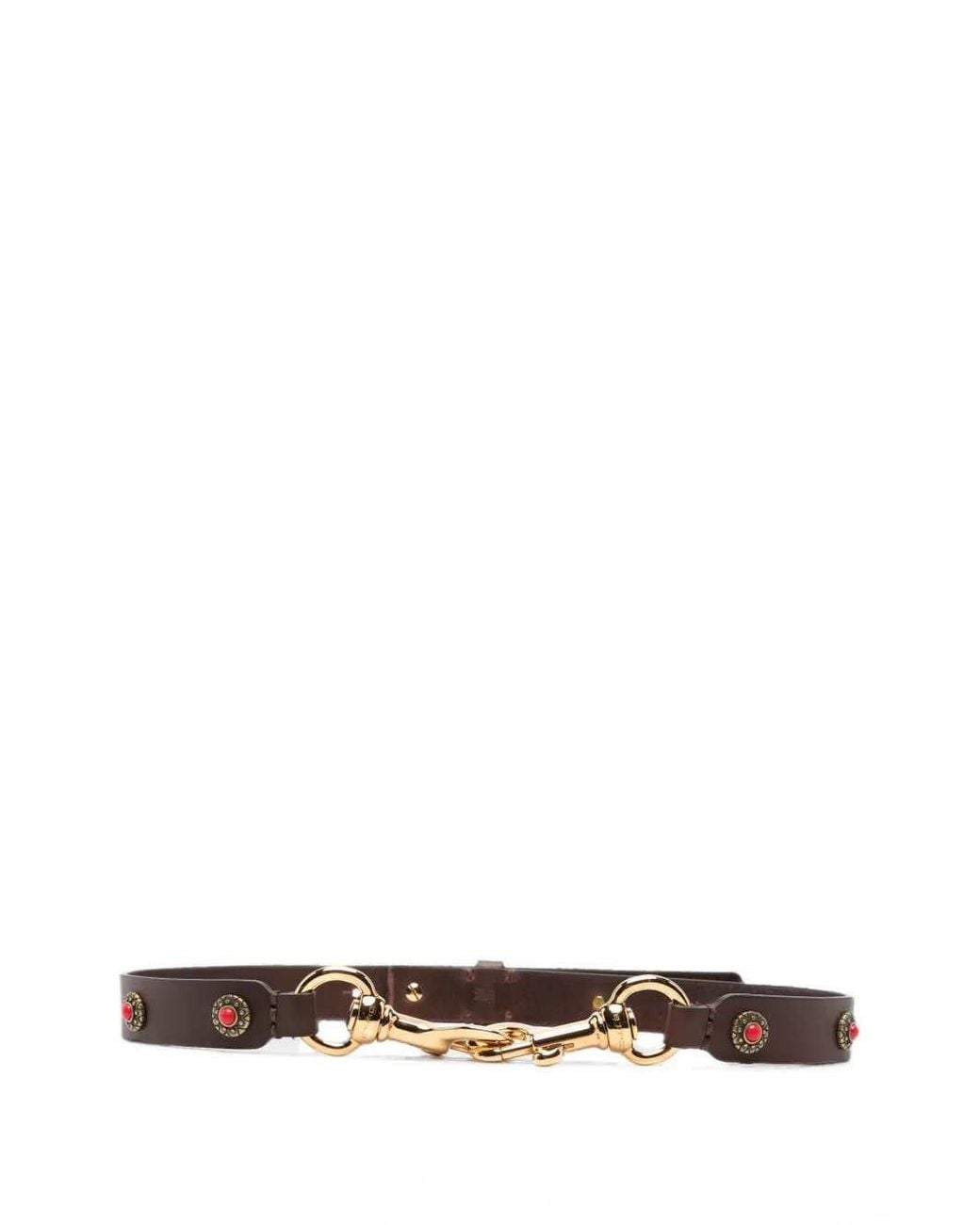 Etro White Stud-Embellished Belt