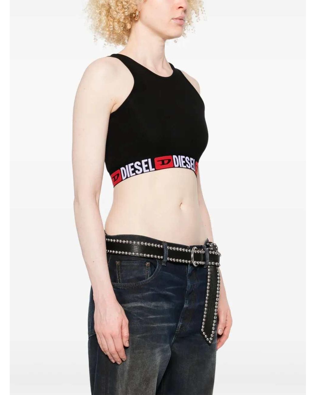 DIESEL Black Sandra-D-Core Crop Top